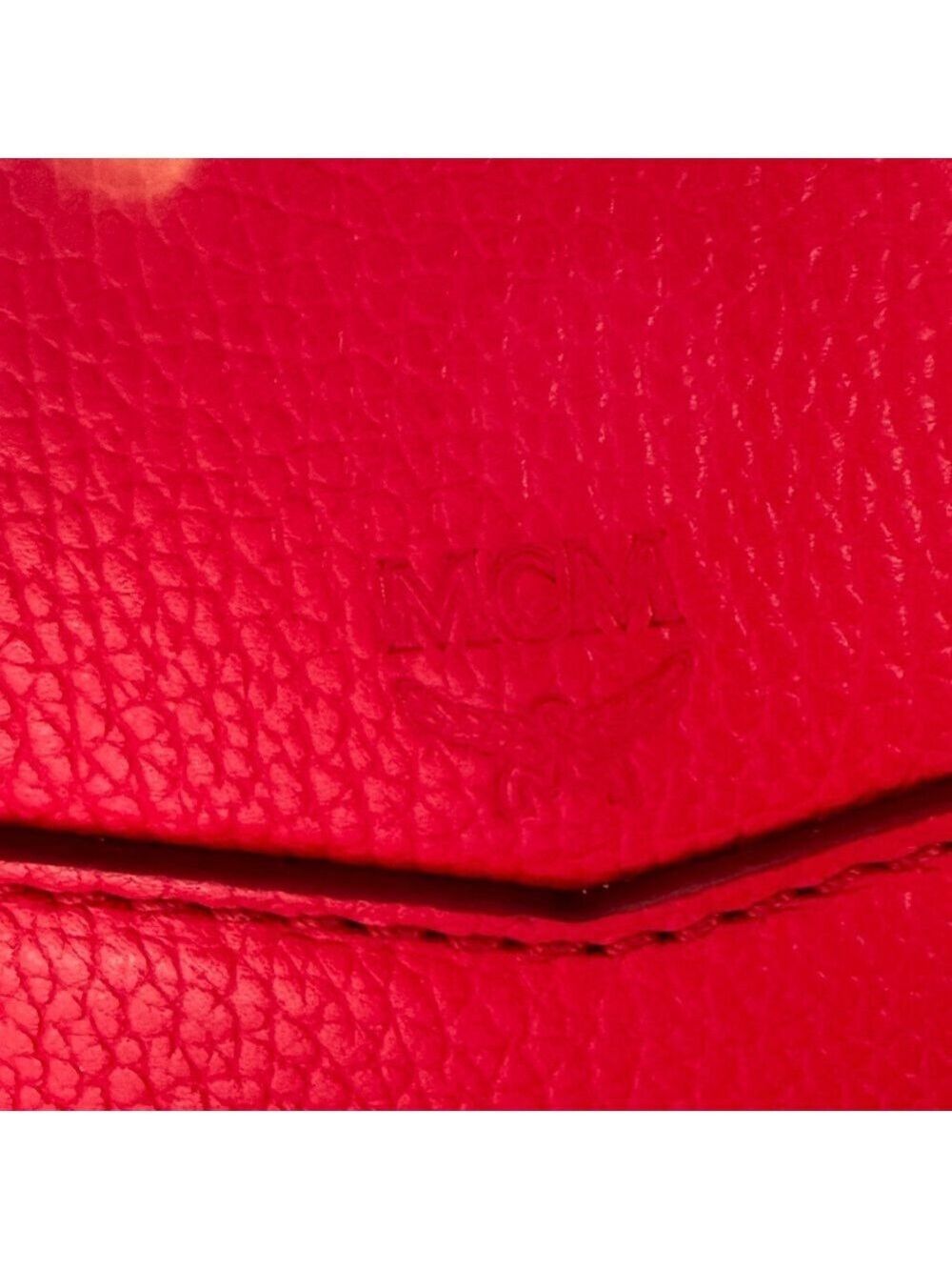 MCM Patricia Shoulder Bag with Top Handle Color block pattern - Red/Coral - EUC - Picture 4 of 11